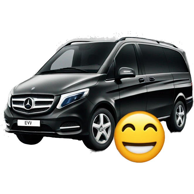 Black Mercedes EQV emoji