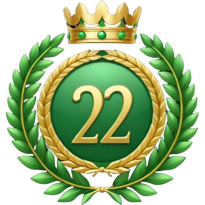 The number that took 22nd place was decorated with an imperial laurel wreath emoji