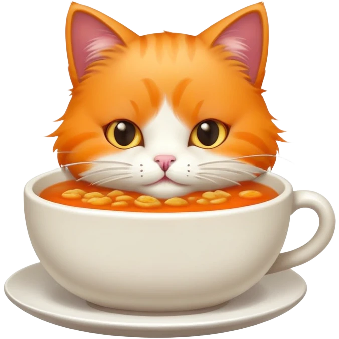 cat eating soup emoji