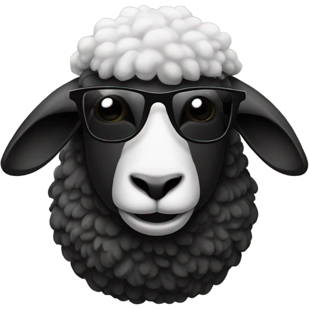 Black sheep with sunglasses emoji