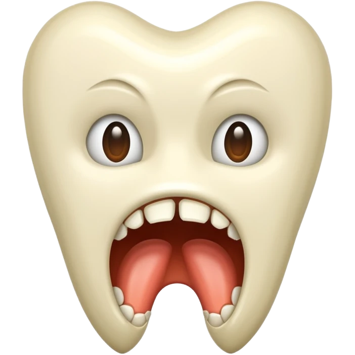Sharp curved fang tooth only emoji