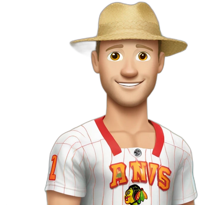 Jonathan Toews as beach bum emoji