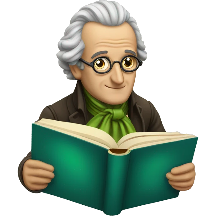 Goethe reading book emoji