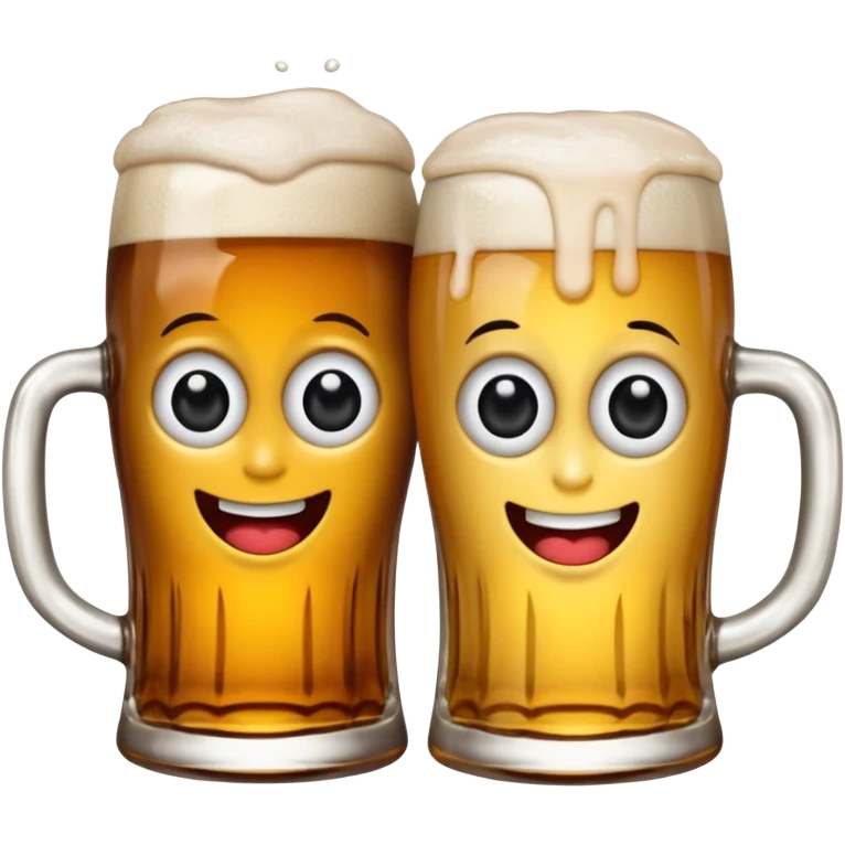 cervezas con ojos y bocas bebiendo alcohol con amigas cervezas emoji