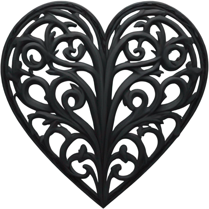 Black gothic heart emoji