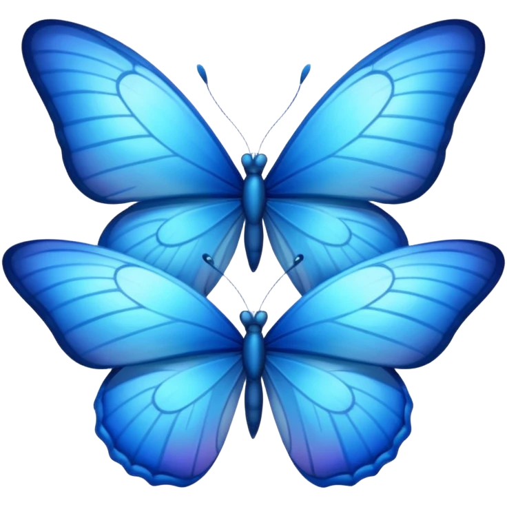 Blue butterflies emoji