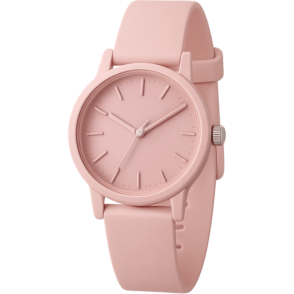 pink watch emoji