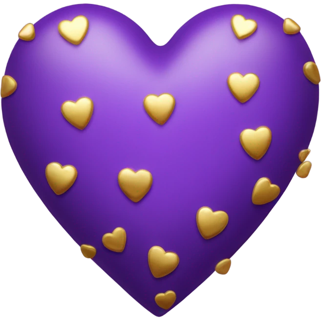 Purple heart with gold specks emoji