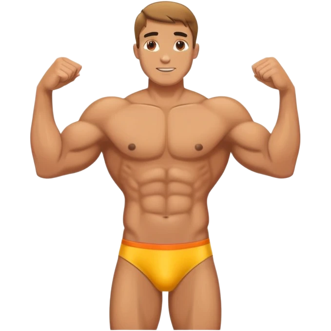 Buff dude in speedo emoji