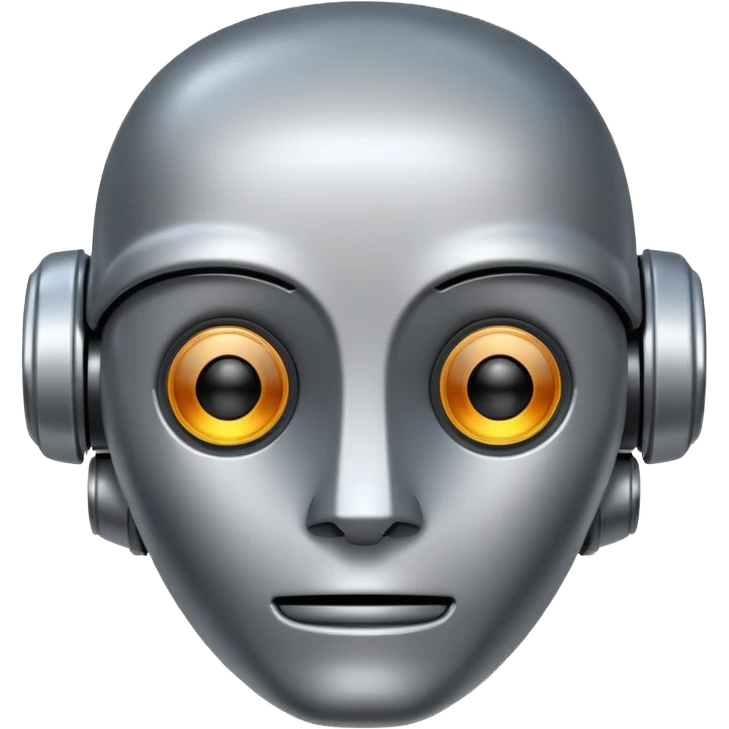 robot face representing artificial intelligence emoji
