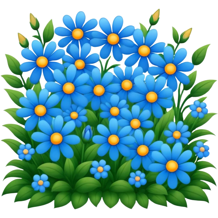blue flower bed emoji