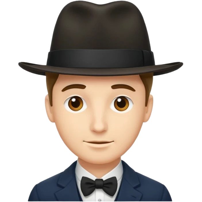 A gentleman tilting his hat downward emoji