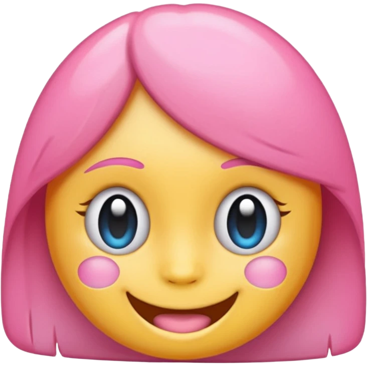 make the emoji with words saying im just a girl in pink emoji