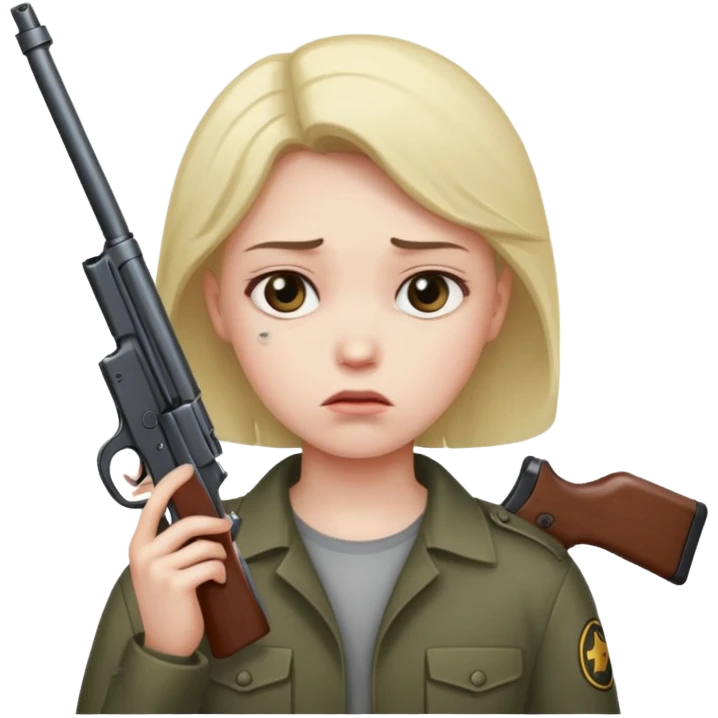 Sad face with a gun to their head emoji