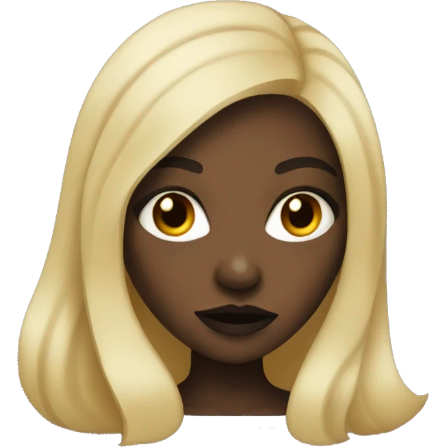 Black girl Vampire with blonde hair emoji