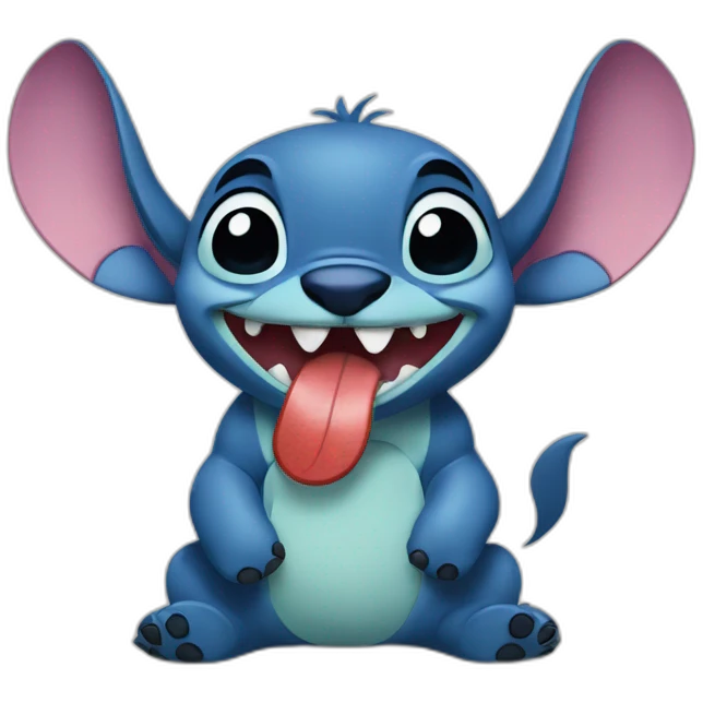 Stitch qui fait un bisou  emoji
