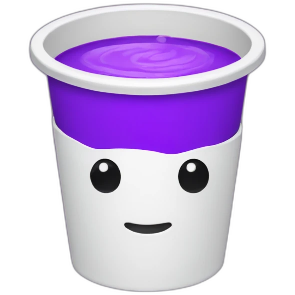 White Double cup of purple drink emoji