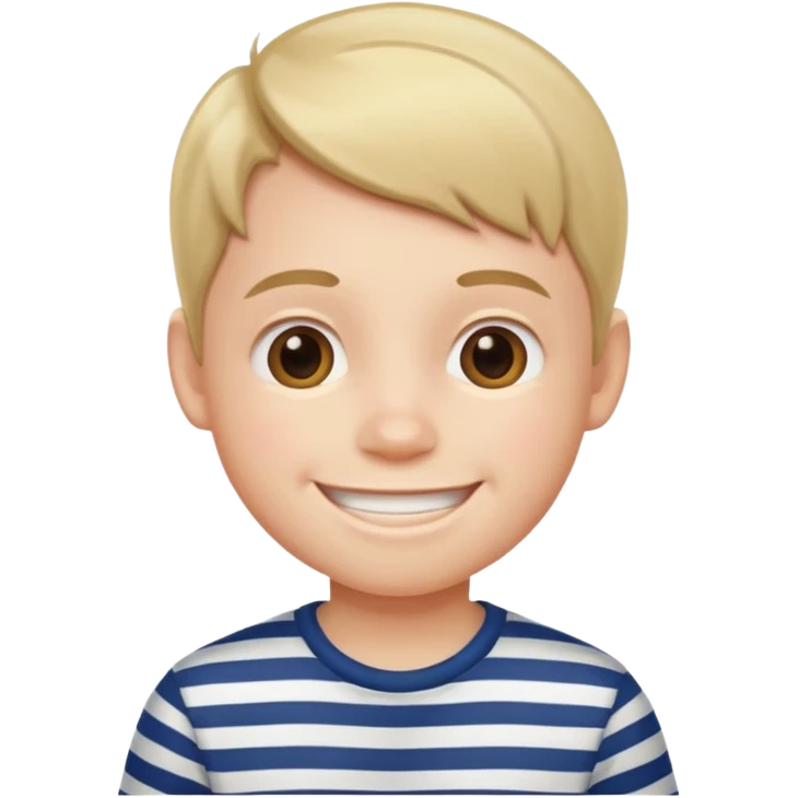 a kid wearing stripped shirt        emoji