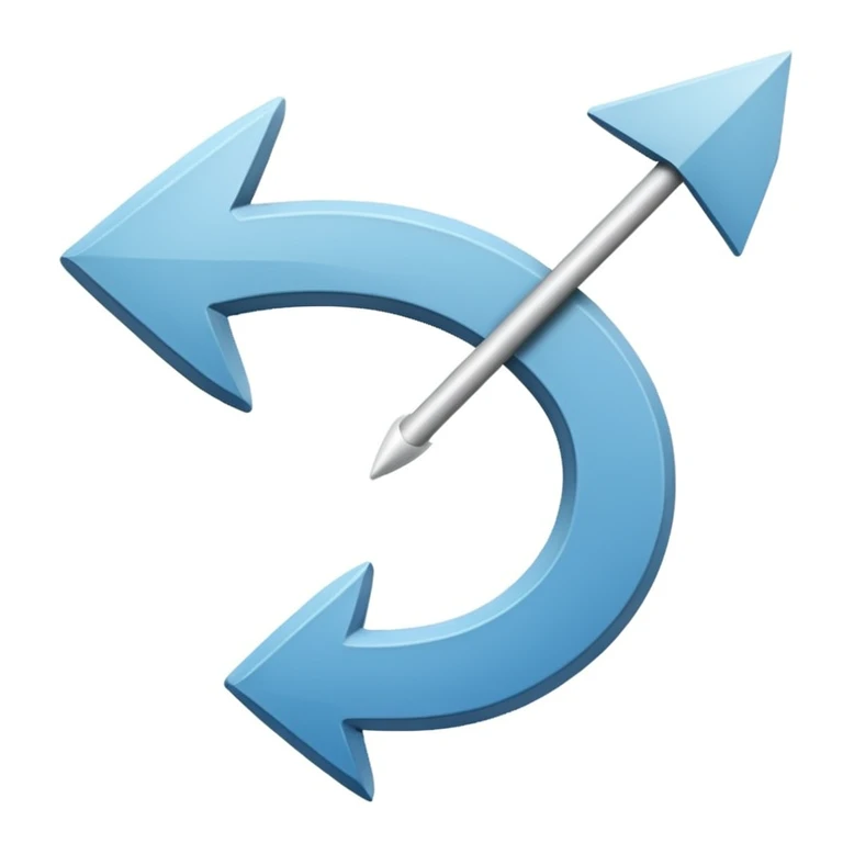 curved arrow, rough chalk lines emoji