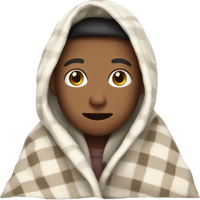 Person with blanket emoji