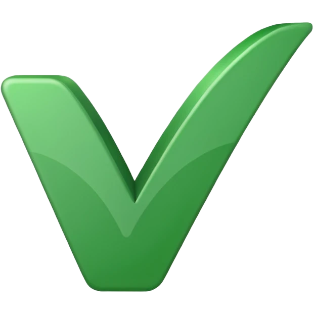 Green check mark no background emoji