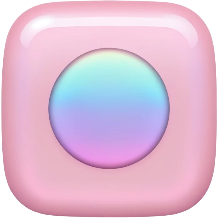 Iridescent pastel pink square with soft round corners emoji