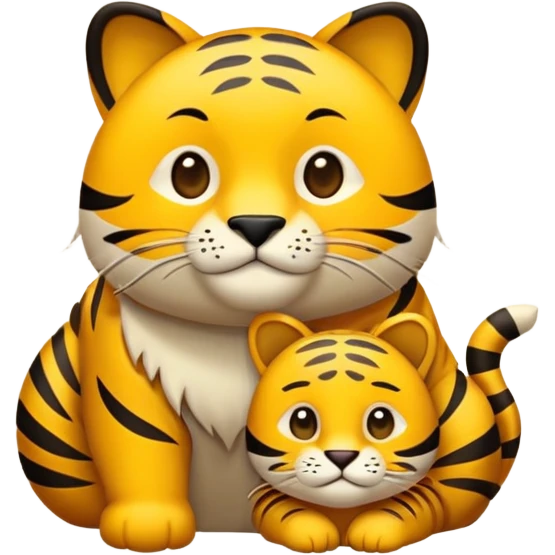 Лев и тигр emoji