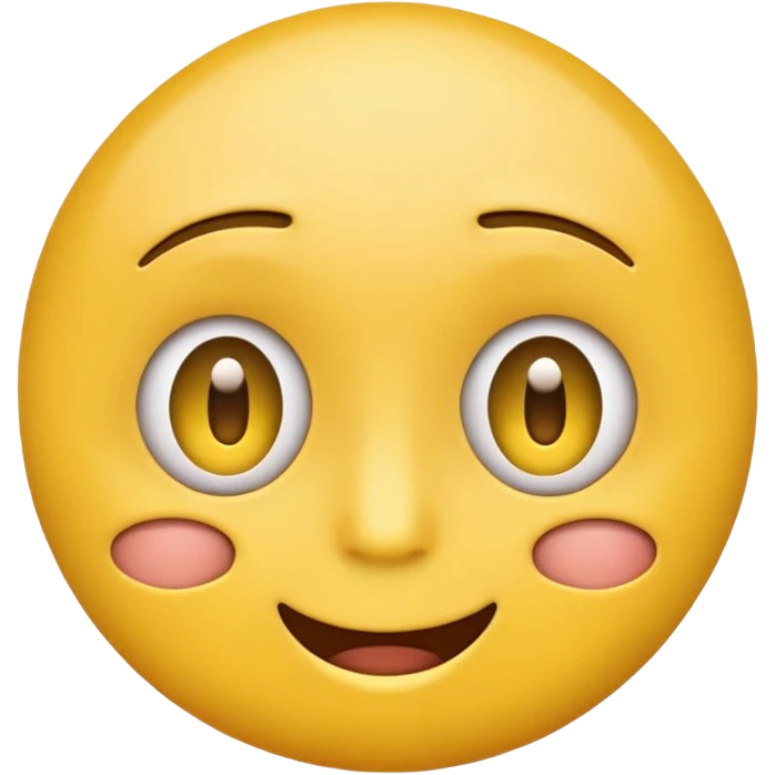 a yellow emoji-face with a nervous smile. the right eye is wide opened, the left eye is half closed. emoji
