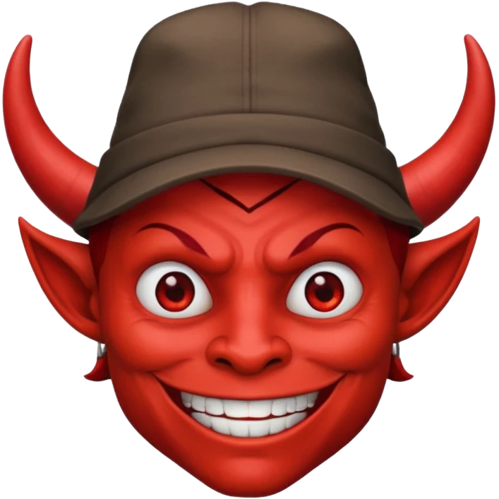 devil with shirt and hat emoji