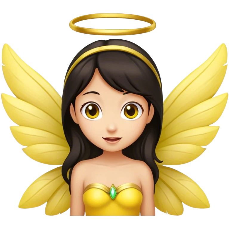 banana fairy with dark hair  emoji