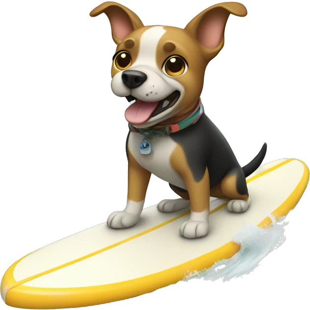 Dog surfing on a surfboard  emoji