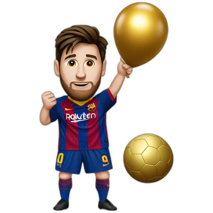 Messi having ballon d’or emoji