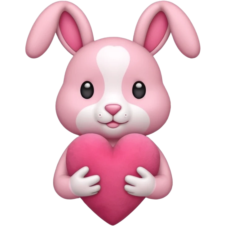A labubu holding a heart emoji