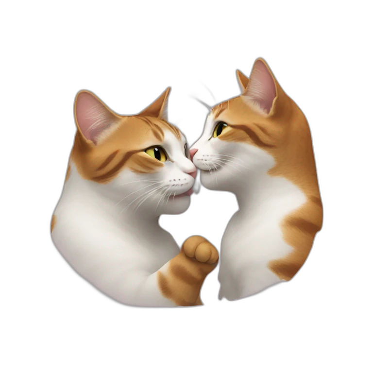 two cats kissing emoji