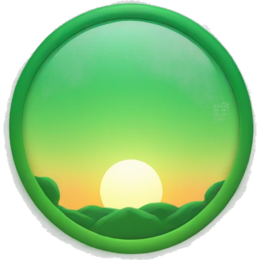 a green sunrise  emoji