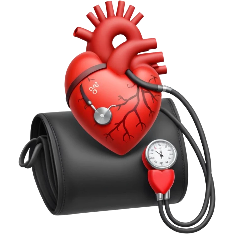heart with blood pressure cuff emoji