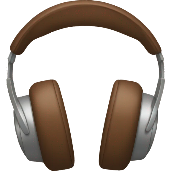 Brown headphones beats emoji