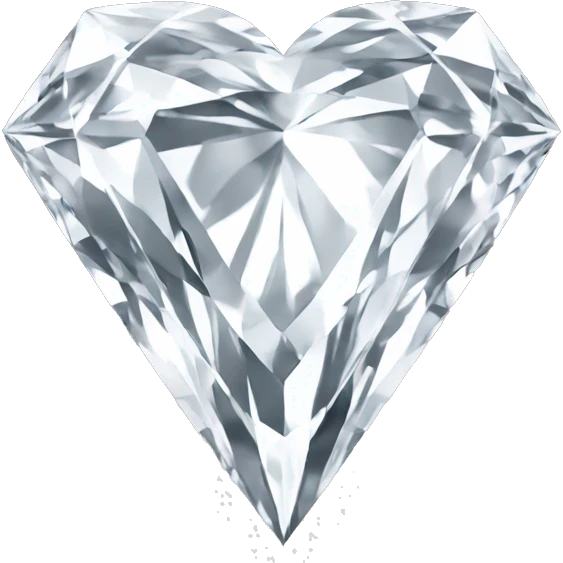 Heart shaped 56-carat white diamond emoji