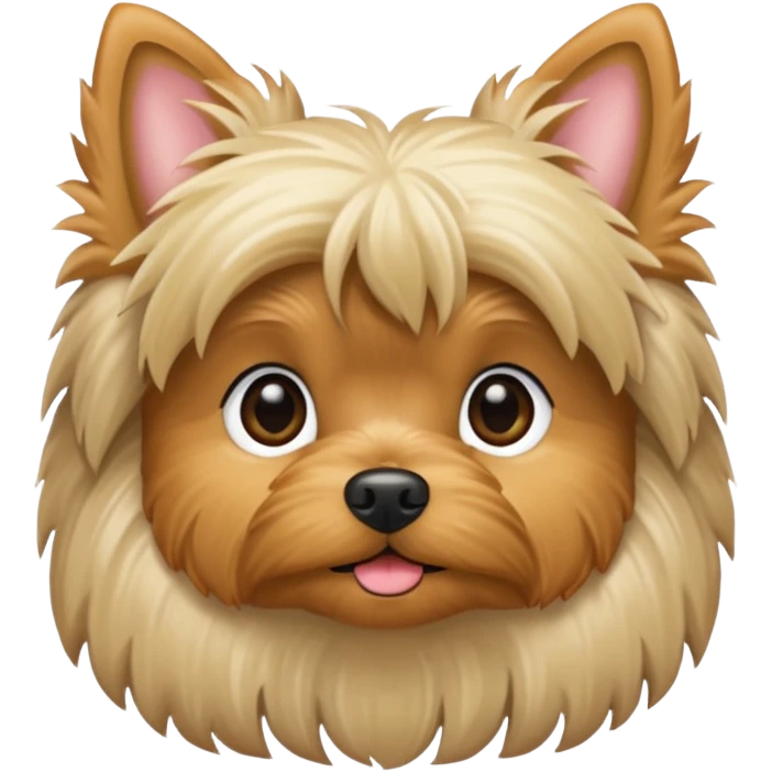 Light colored yorkie emoji