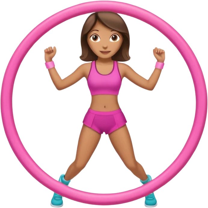 hula hoop workout pink emoji