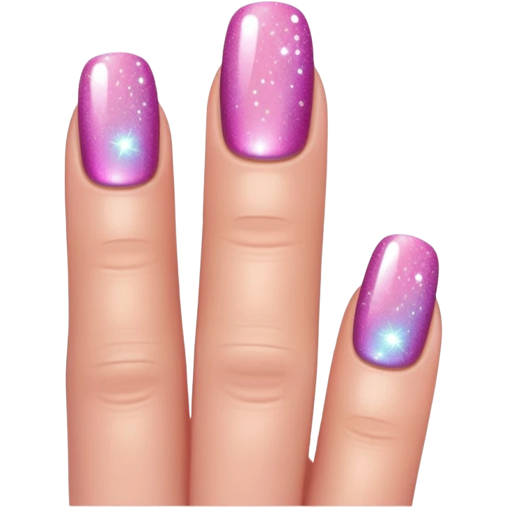 Pink glitter nail polish emoji