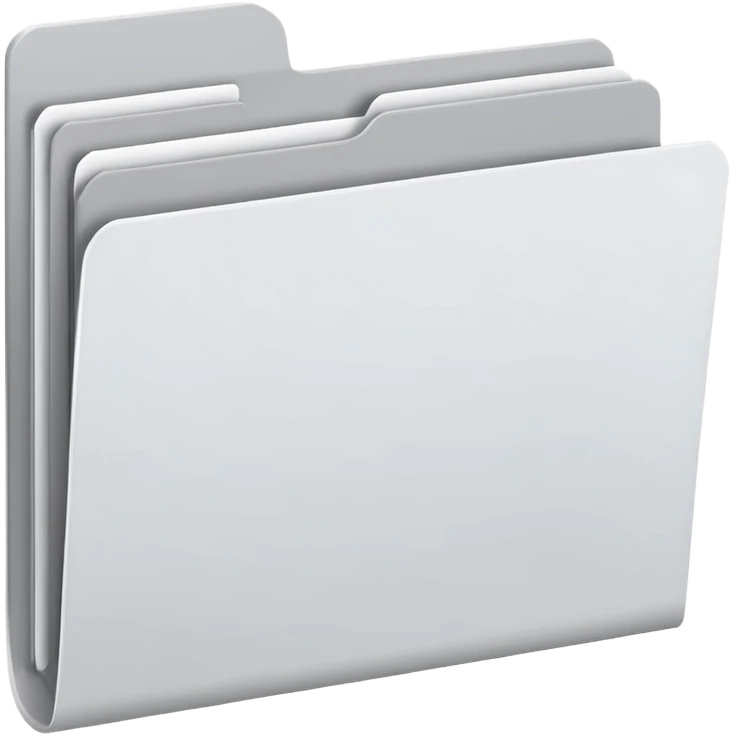 white and gray folder empty emoji