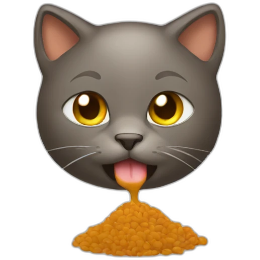 kitty eats poop emoji