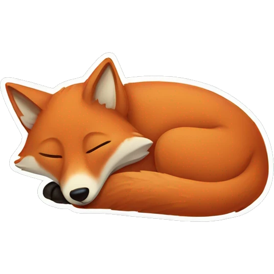 Sleeping fox emoji
