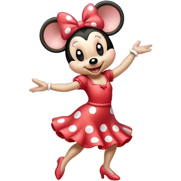 Mini mouse dancing on the beach  emoji