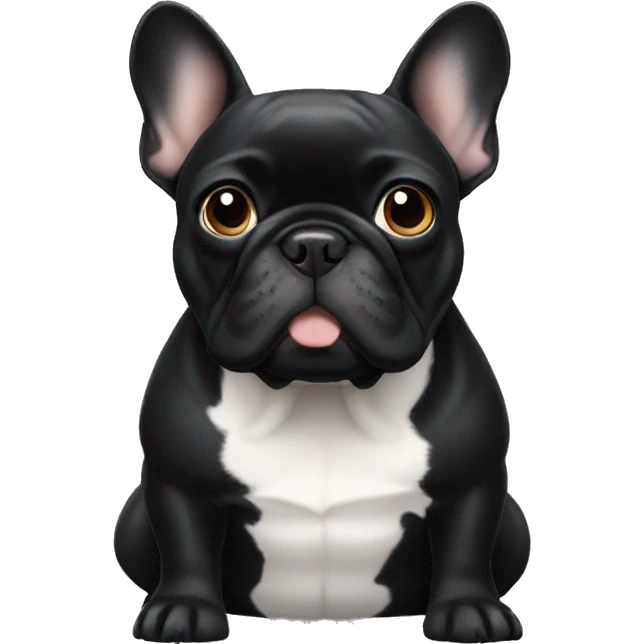 Black french bulldog emoji