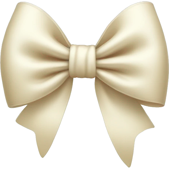 cream bow  emoji