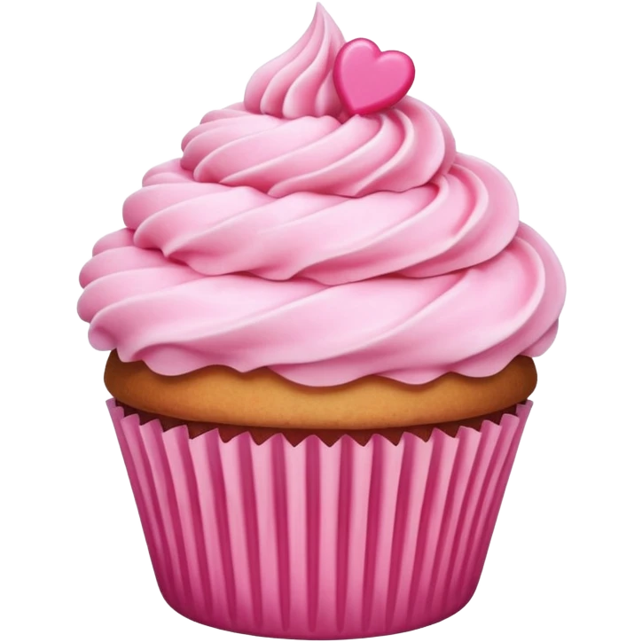 Cupcake with pink icing emoji