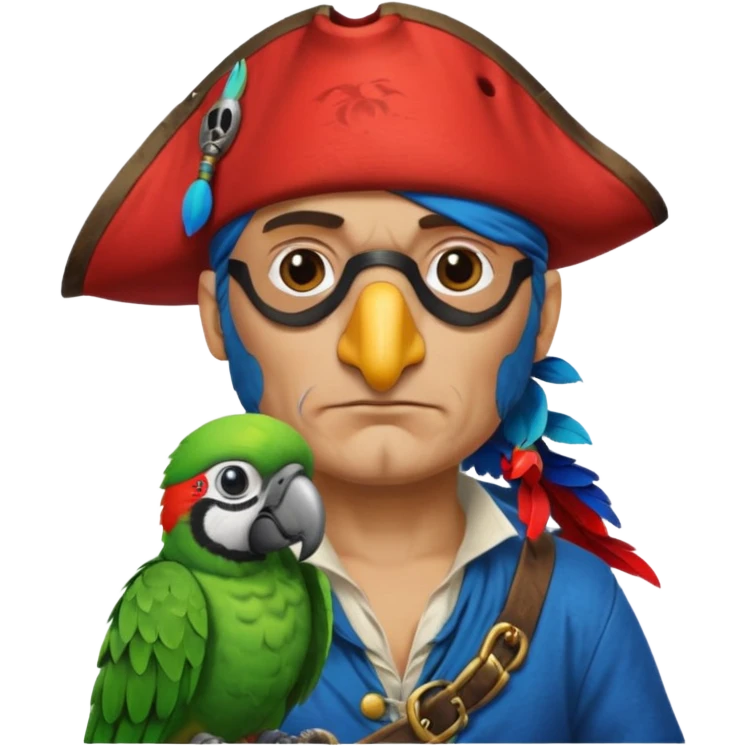 pirate and parrot emoji