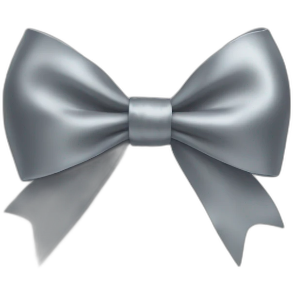grey satin bow emoji